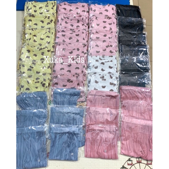 Bộ quần áo dài tay hình gấu mặc nhà Hàn Quốc cho bé [Jennybebe] Quần áo trẻ em Thu Đông 2021 [Ảnh thật Shop tự chụp]