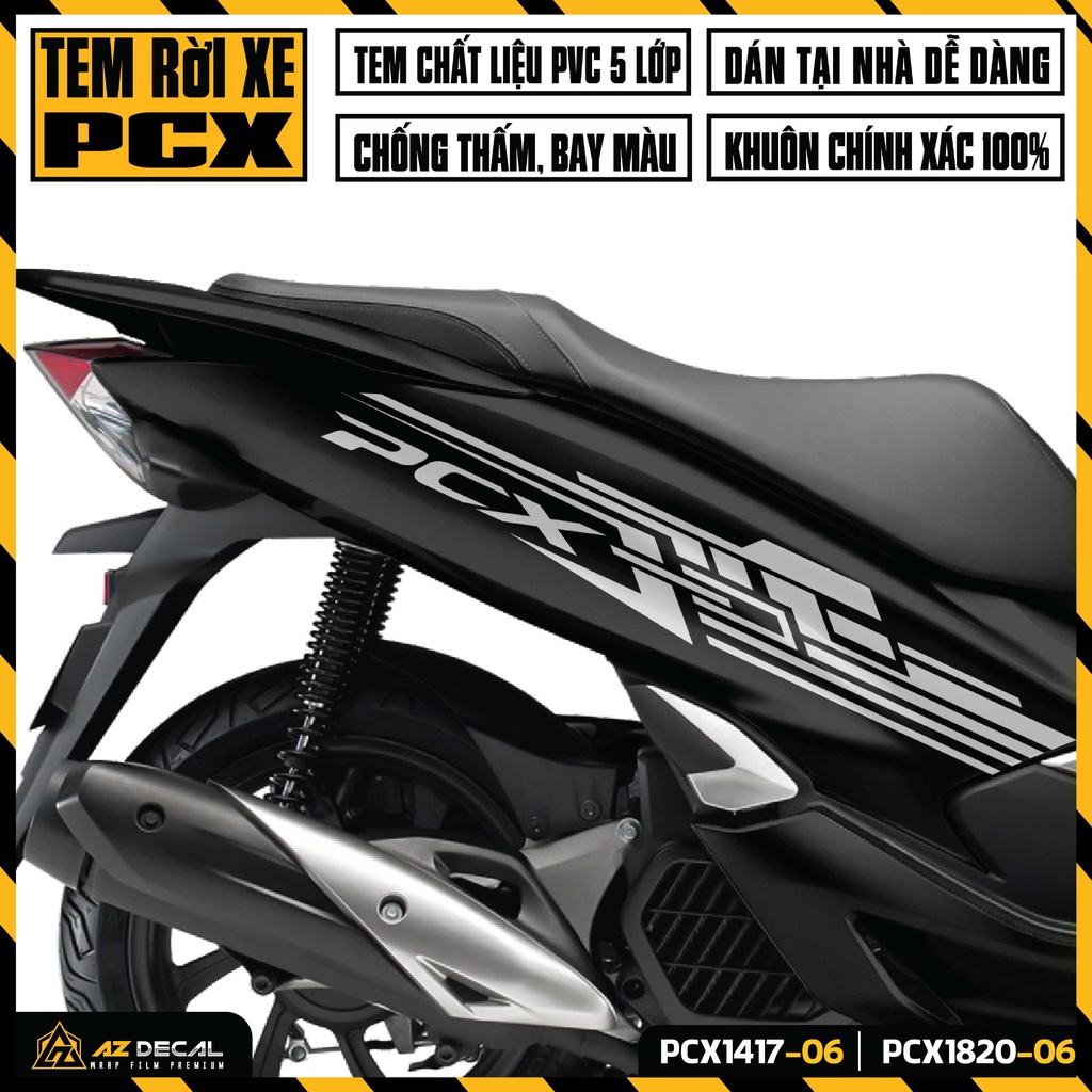 Tem Rời Dán PCX 160 Thiết Kế Hiện Đại | PCX-06 | Decal Chế Dán Xe Máy PCX Chống Thấm Nước, Chống bay Màu