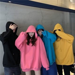 Áo hoodie màu trơn thời trang Hàn Quốc trẻ trung