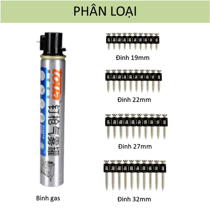 Đinh bê tông dài 2.2cm đinh đóng tường bê tông dùng cho máy bắn đinh bê tông bằng điện đinh bê tông dài 2.2cm