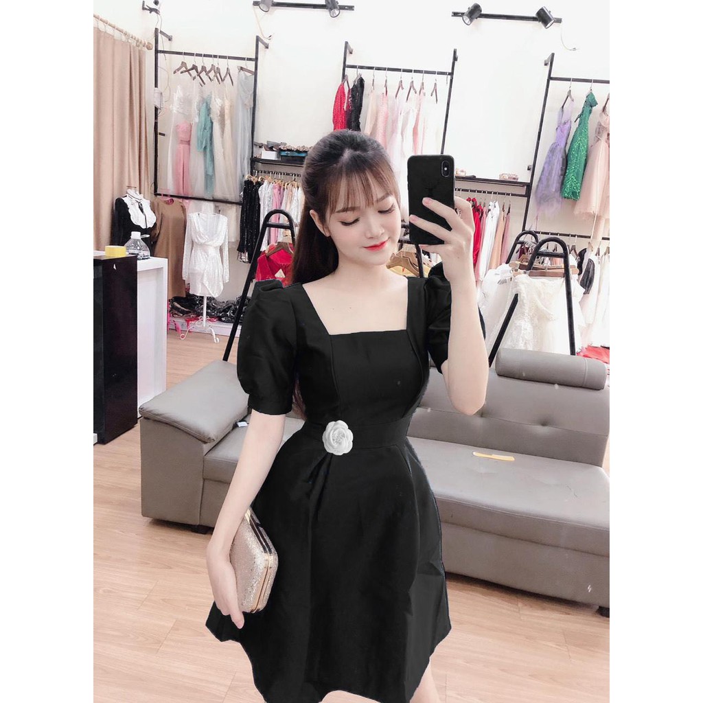 ĐẦM XÒE HOA EO TAY CON