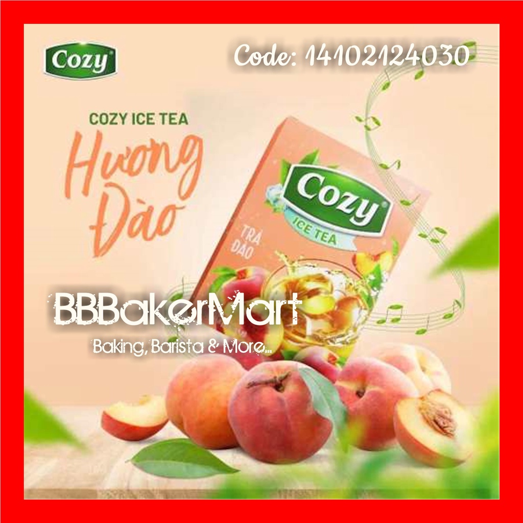 Trà ĐÀO dạng HÒA TAN COZY - HỘP 270gr (18 gói x 15gr)