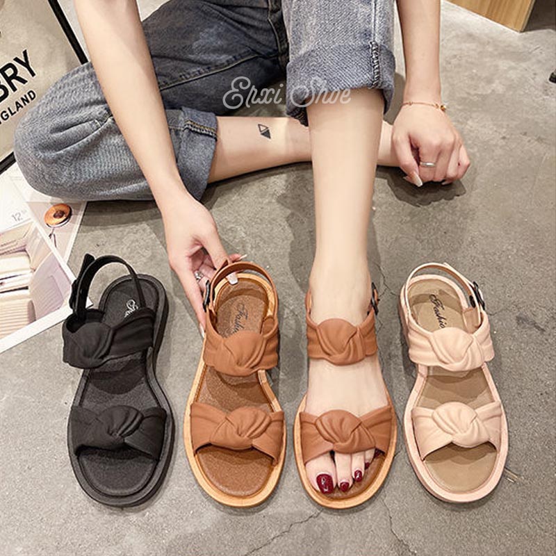 Oeggeo shop Xăng đan Bệt Bằng Nhựa Chống Thấm Nước Cho Nữ