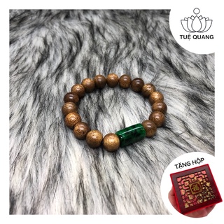 Vòng tay trầm hương tốc Việt mix lu thống ngọc sơn thuỷ