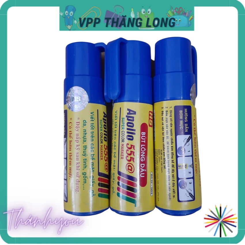 1 chiếc bút lông dầu  Apollo 555@ BLD-004 - BÚT DẠ DẦU KHÔNG XÓA ĐƯỢC