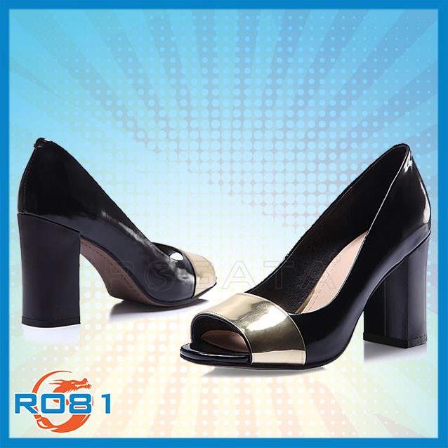 Giày cao gót nữ đẹp Rosata hở mũi phong cách RO81