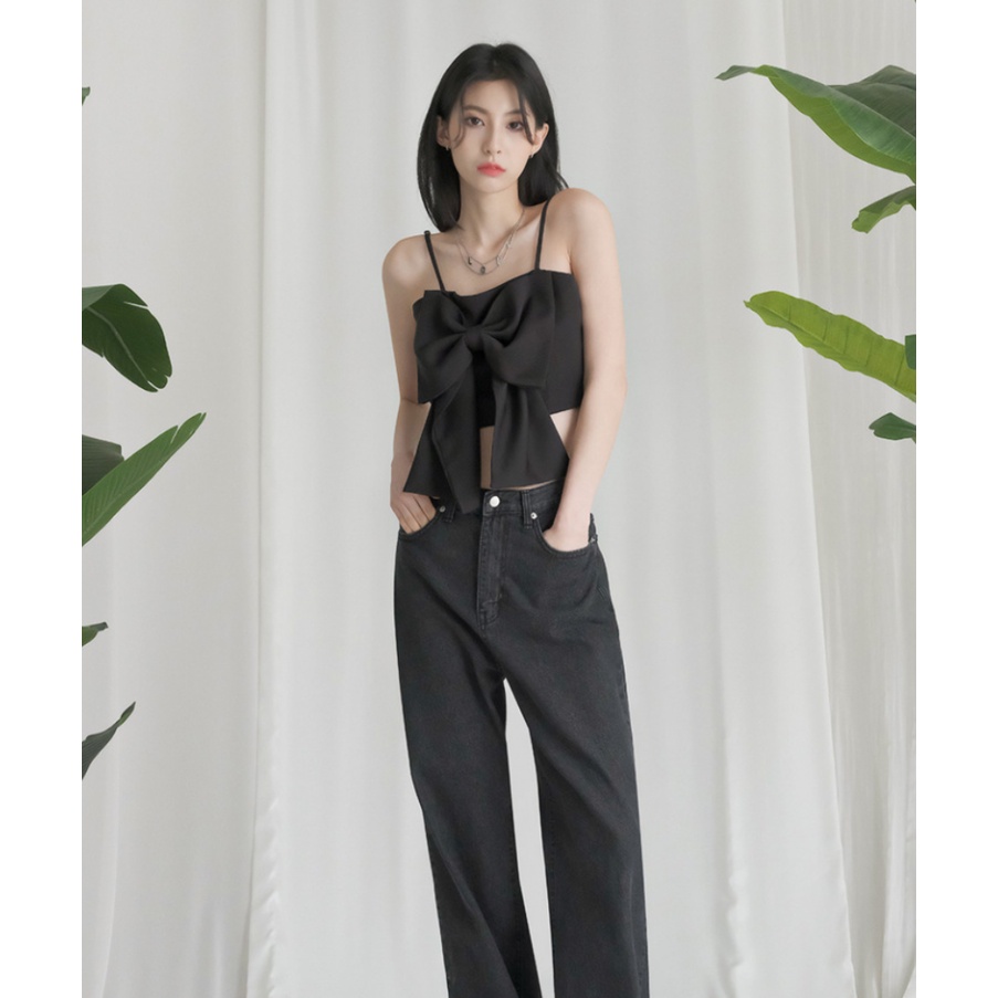 Aespa Ningning Áo Tank Top Đính Nơ Kiểu Pháp Thiết Kế Ngọt Ngào Cá Tính