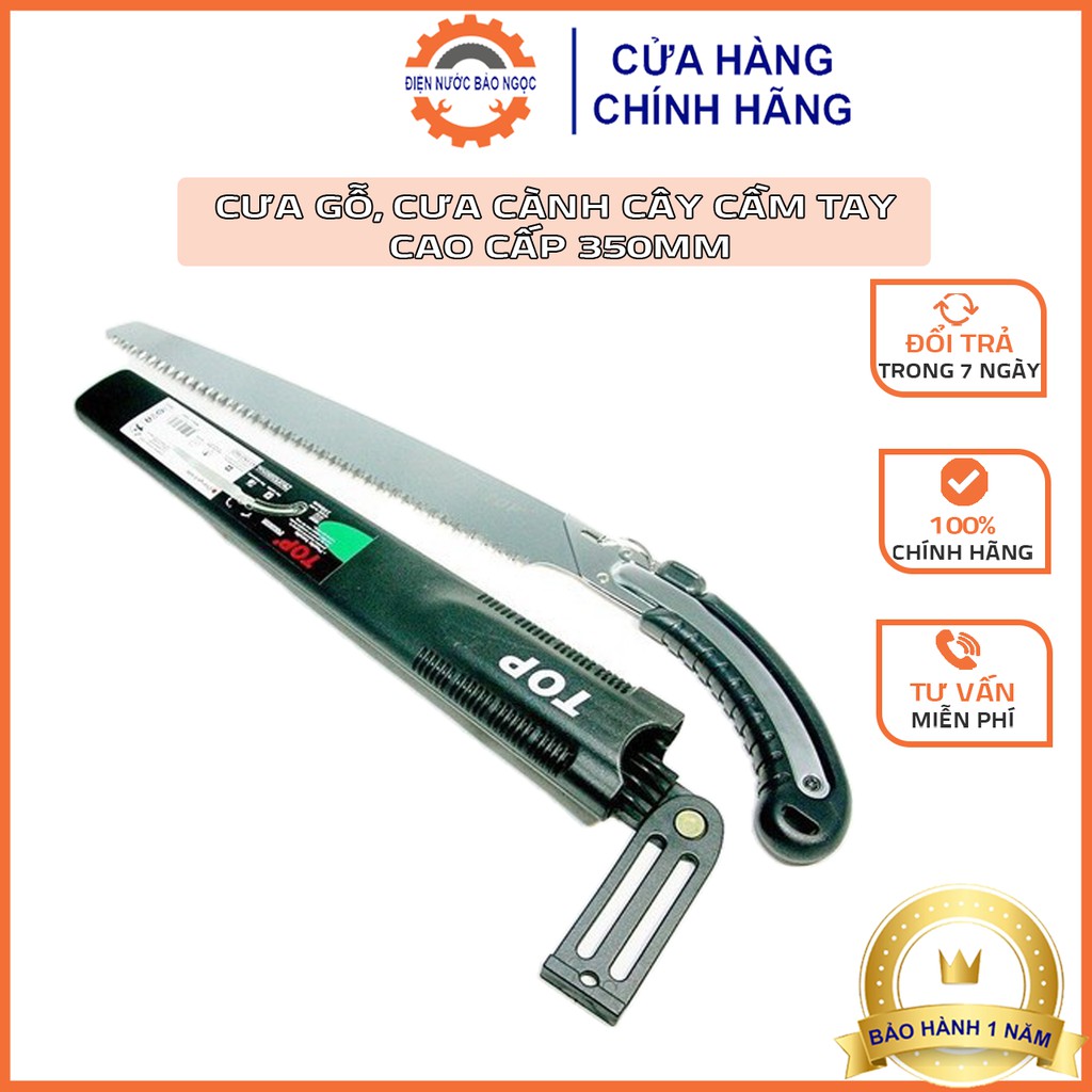 Cưa gỗ,cưa cành cầm tay cao cấp 350mm top - Đài Loan