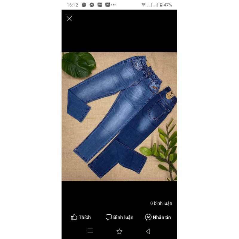 Quần jean dài PN Jean - quần lưng thun với chất jean siêu co giản và thiết kế cực chất dành cho Hotboy size 19-30