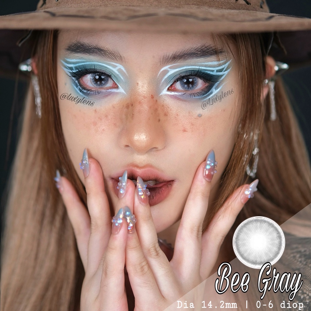 [ Ảnh Thật ] Lens Bee Gray 0-6 Độ Nhập Khẩu Hàn Quốc, Hạn dùng 1 năm, có bảo hành