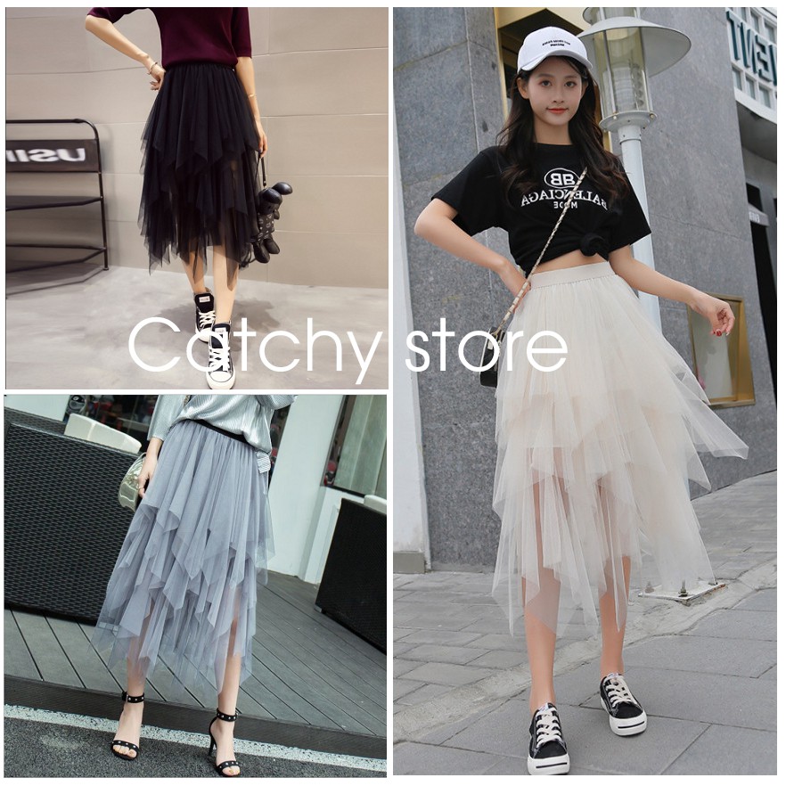 Chân Váy Tutu Nhọn Kiểu Dáng Công Chúa - Chân Váy Dáng Chữ A Tiểu Thư Dễ Thương