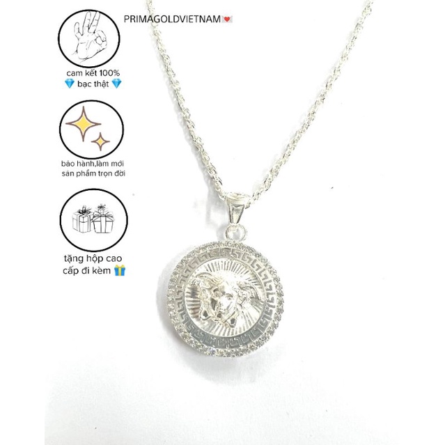 dây chuyền bạc mặt Versace chưa bao giờ hết hot.Vòng cổ sang chảnh giới trẻ 2022 bán chạy trên shoppe Instagram tiktok