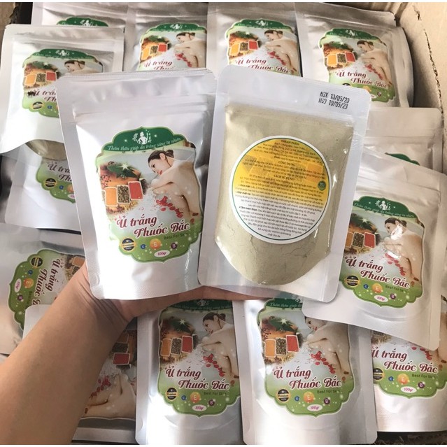 Bột ủ trắng thuốc Bắc Curcumin - Dùng cho cả mặt và body