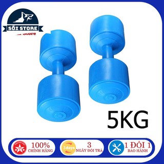 Bộ 2 Tạ tay 5kg nhựa tập gym cao cấp