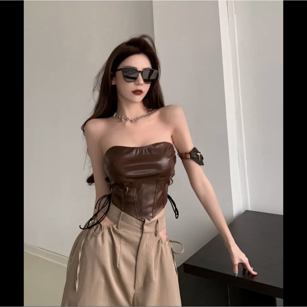 (CÓ SẴN) Áo ống dây rút sexy
