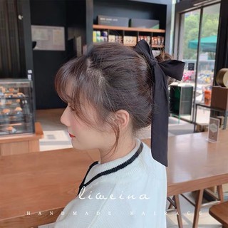 Dây cột tóc dây nơ dài vải lụa cao cấp