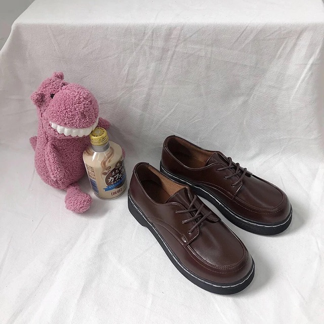 Giày oxford dây tròn lót nâu