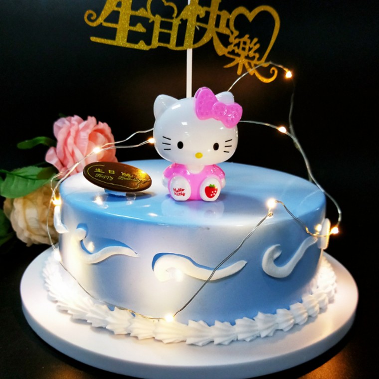 Mèo HELLO KITTY trang trí bánh kem, bánh sinh nhật cho bé gái