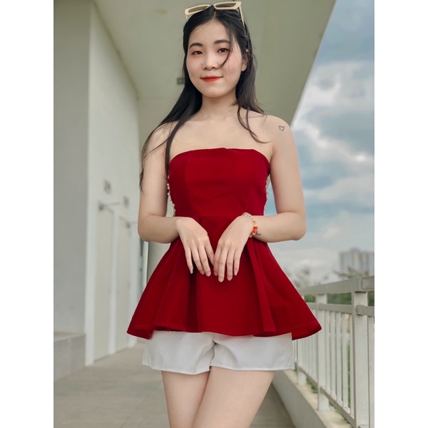 SET ĐỒ NỮ CÚP NGỰC ĐÍNH CƯỜM QUẦN ĐÙI DÁNG XÒE  FREESHIP ÁO NHUNG CỨNG QUẦN FOS NĂNG ĐỘNG