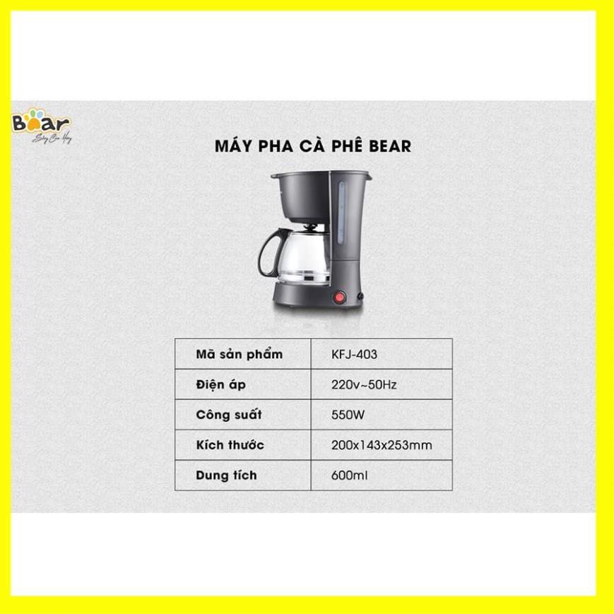 Máy Pha Cà Phê Đa Năng Bear, Máy Pha Trà, Máy Ép Cafe _ Espresso_Chính Hãng Bear KFJ-403_Dung Tích 600ml_Bảo Hành 1 Năm