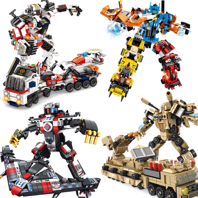 NINJAGO_ 8 in 1 Lego Ninja Đồ chơi Khối xây dựng lắp ráp robot biến hình