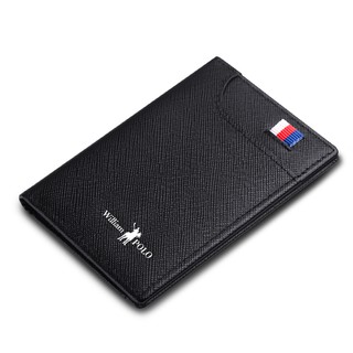 Ví nam William Polo 191462 Ví mini đựng thẻ Da bò Safiano cao cấp Bảo hành 12 tháng
