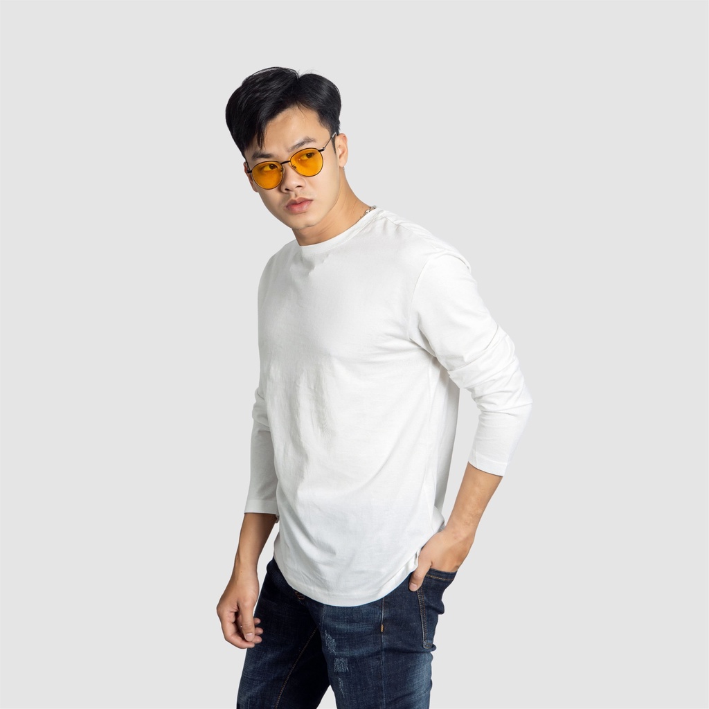 Áo thun nam dài tay CIZA cổ tròn vải cotton cao cấp trẻ trung năng động size S M L XL ATDR12