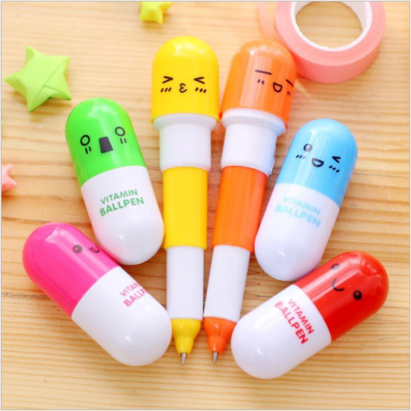 Bút Bi Viên Thuốc Vitamin Rút gọn Sáng Tạo