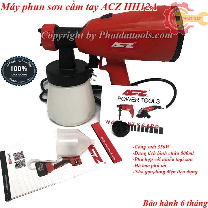 Máy phun sơn cầm tay đa năng ACZ Model HH12A-Công suất 350W-Bảo hành 6 tháng
