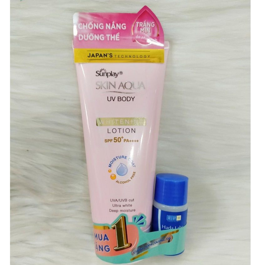 Kem chống nắng dưỡng thể trắng mịn Sunplay Skin Aqua UV Body Whitening Lotion SPF 50+ PA++++ (150g)