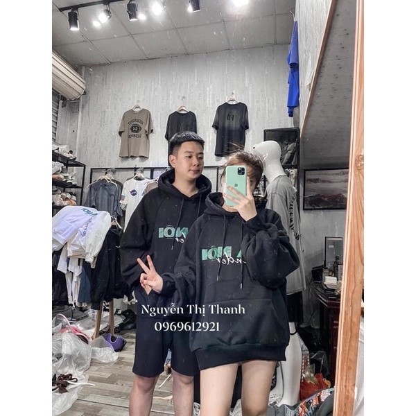Áo hoodie nỉ bông tay bồng