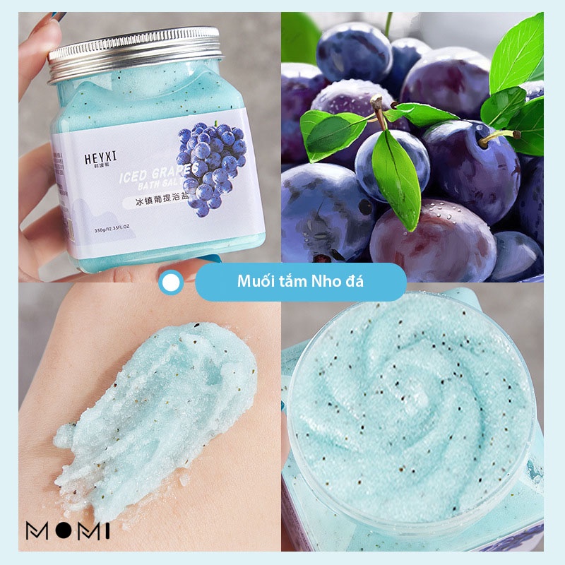 Muối tắm tẩy tế bào chết hoa quả Heyxi Bath Salt Scrub 350g