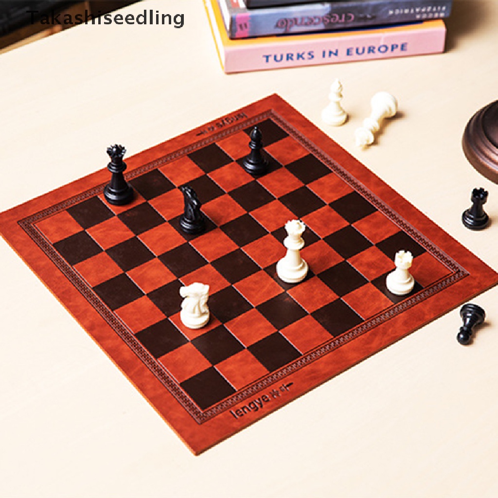 (Takashiseedling) Thảm Chơi Cờ Vua Bằng Da PVC Dập Nổi
