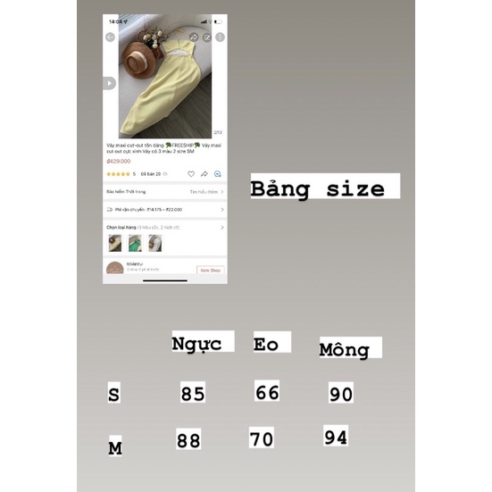 Váy maxi cut-out tôn dáng 🥦FREESHIP🥦 Váy maxi cut out cực xinh Váy có 3 màu 2 size SM