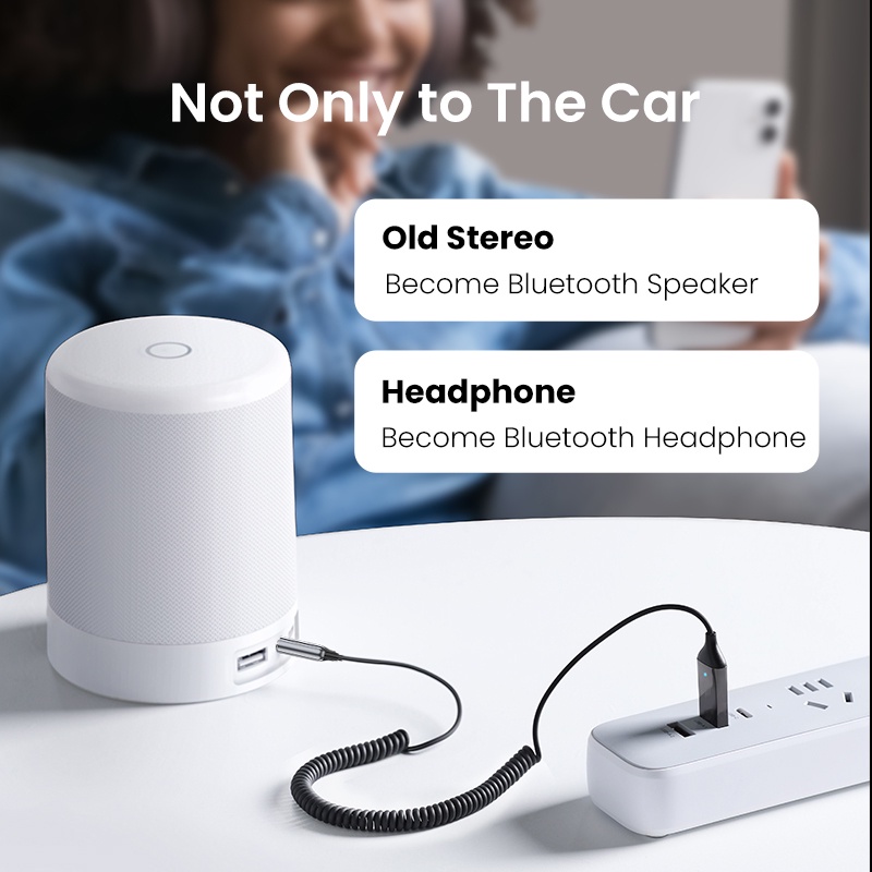 Thiết Bị Thu Phát Bluetooth 5.0 Cổng Usb Sang Giắc Cắm 3.5Mm Cho Xe Hơi