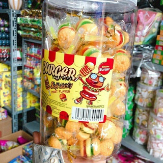 lọ 60 chiếc kẹo dẻo hamburger có que  cầm g ( sỉ đồ trẻ em)
