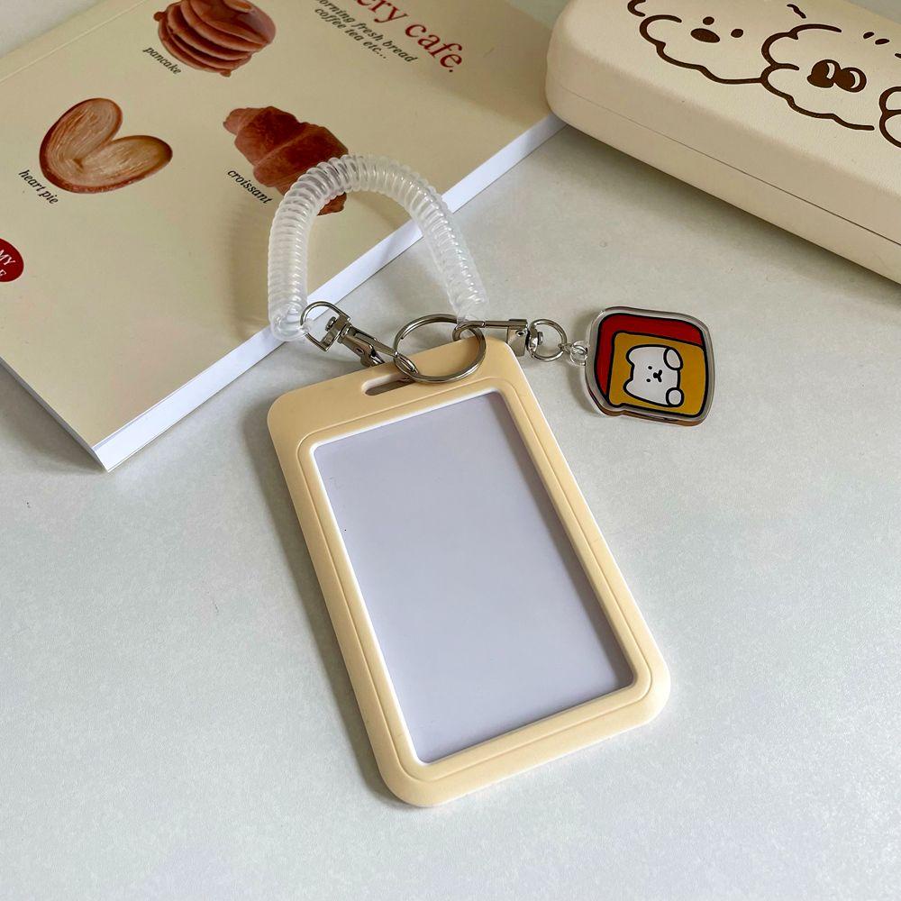 Vỏ Bọc Bảo Vệ Thẻ Xe Buýt Có Móc Khóa Bằng Hợp Kim Họa Tiết Hoạt Hình Dễ Thương Cho Nữ