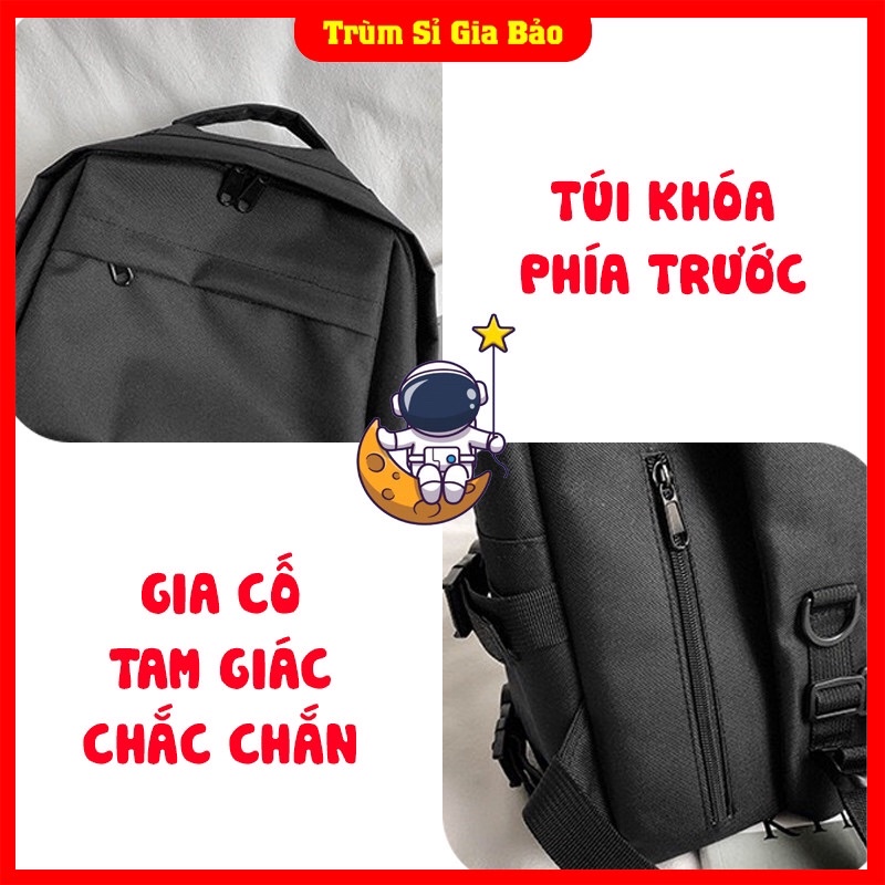 Cặp đi học nam nữ Ulzzang basic thời trang, balo túi sách laptop - du lịch phong cách Unisex cho học sinh, sinh viên.