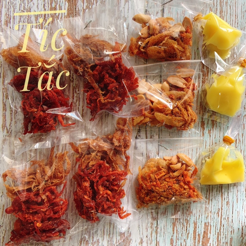 TOPPING ĂN BÁNH TRÁNG - MUỐI TÔM - SỐT BƠ TRỨNG - ME - HÀNH PHI - SATE - TÉP SẤY ĐỦ LOẠI