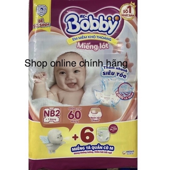 Miếng lót sơ sinh Bobby newborn 2 (60 miếng)