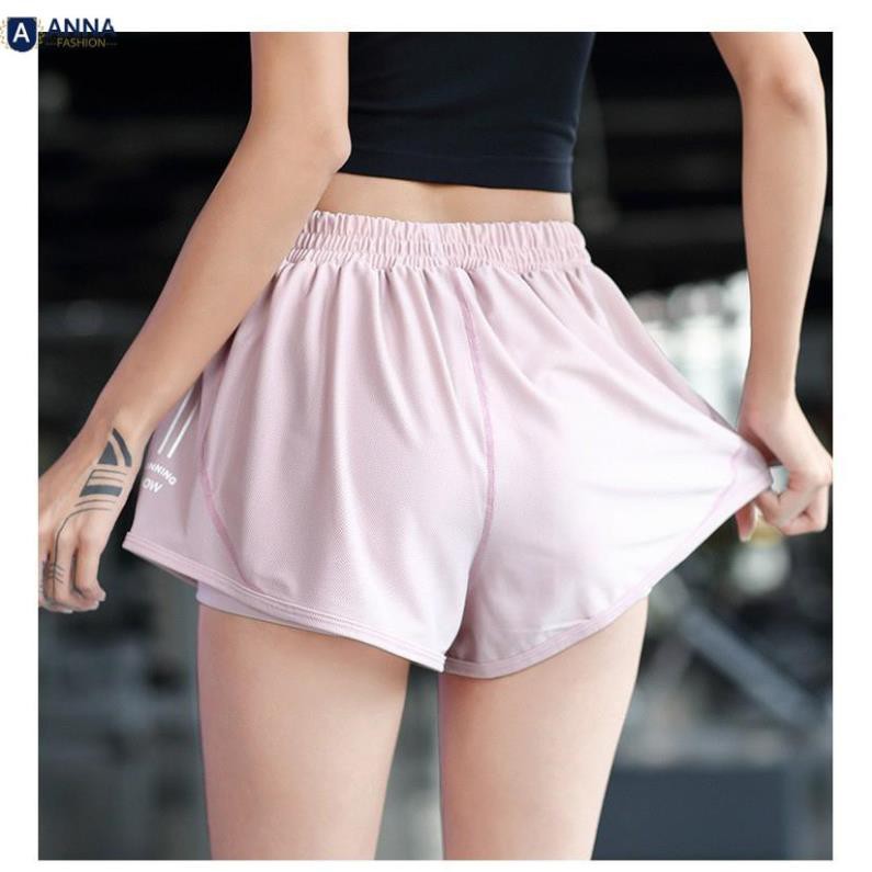 Quần big size vải 2 lớp tập gym yoga thời trang nữ Anna