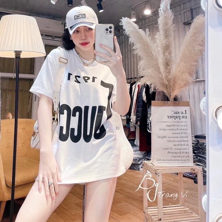Áo Phông Nam Nữ Áo Thun Nữ Quảng Châu Form Rộng Tay Lỡ Giá Rẻ vải Cotton 100% co giãn Siêu Mát, Không Xù