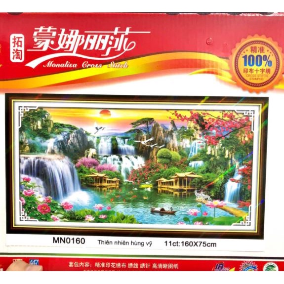 TRANH THÊU CHỮ THẬP  PHONG CẢNH MN0159 ,MN0160 , MN0161