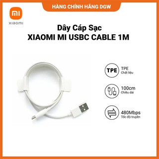 Dây Cáp Sạc XIAOMI MI USBC CABLE 1M | Tốc Độ Dẫn Truyền Nhanh