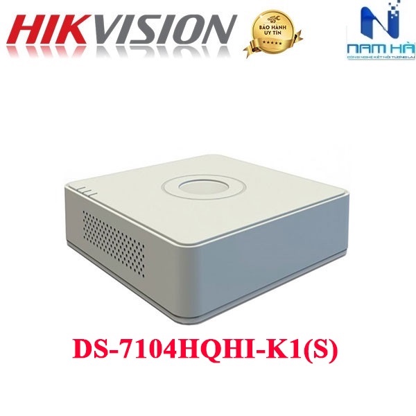 Đầu ghi hình camera 4 kênh Hikvision DS-7104HQHI-K1 2.0M Hàng Chính Hãng