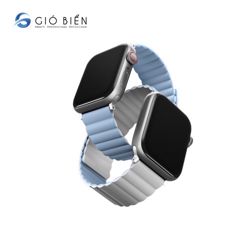 Dây đeo đồng hồ Apple Watch UNIQ Revix Reversible Magnetic Silicone Strap - 2 màu 3 cách đeo