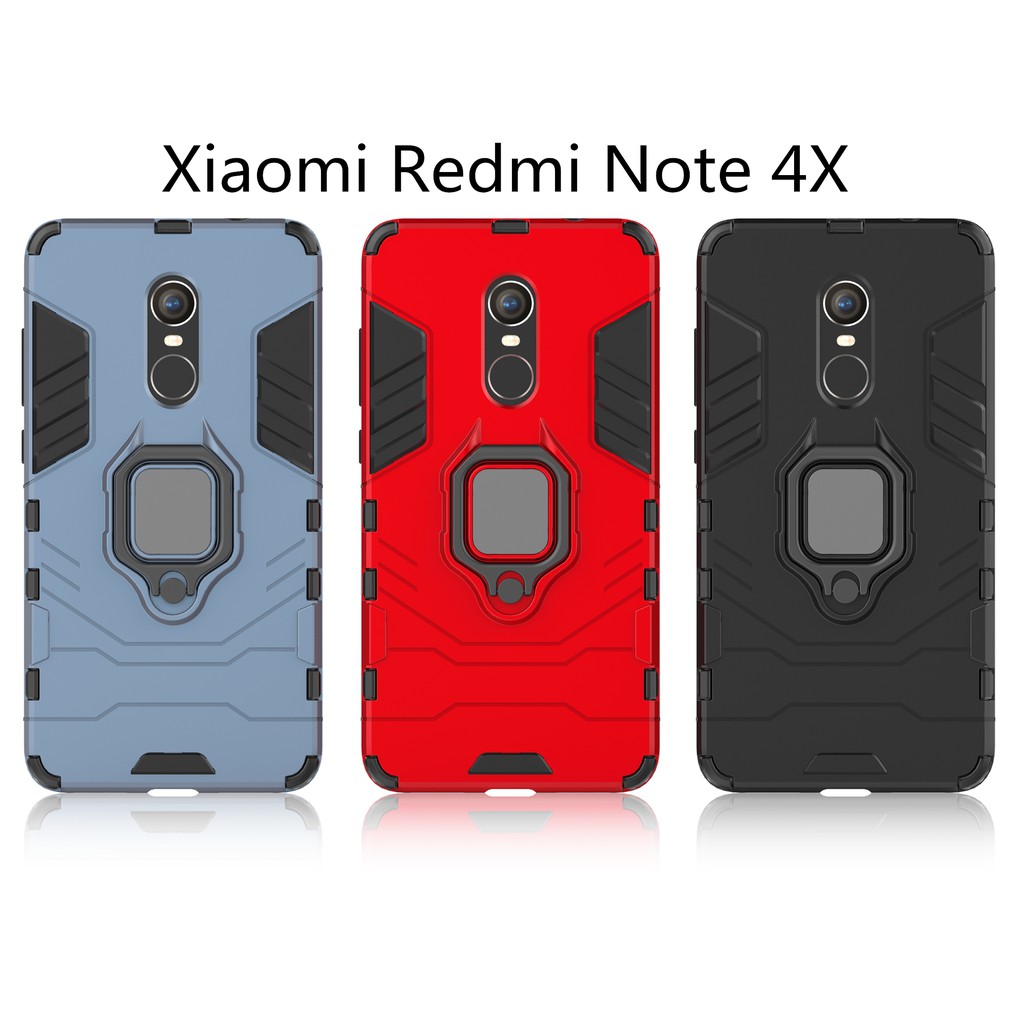 REDMI Ốp Lưng Iron Man Có Vòng Đỡ Cho Xiaomi Redmi Note 4x / Note 5