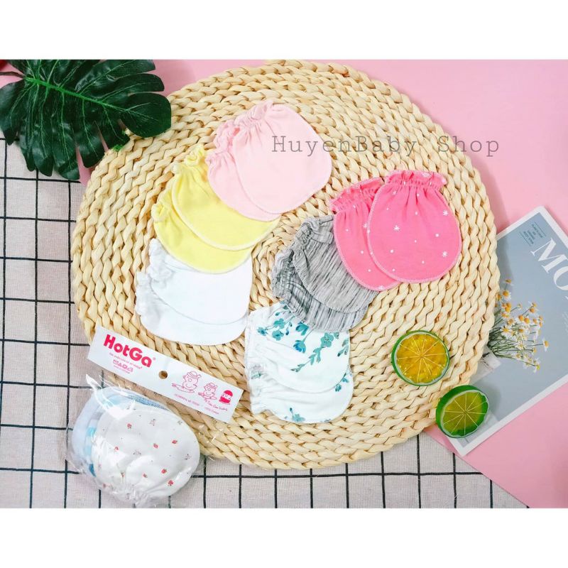 Set 3 đôi bao tay hàng siêu thị cho bé sơ sinh