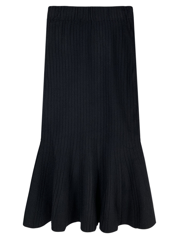 Đầm nữ dài dáng bút chì ôm body, Chân váy công sở phối đuôi cá cạp cao màu đen trắng sang chảnh thời trang du lịch | BigBuy360 - bigbuy360.vn