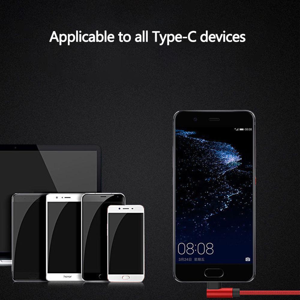 Dây Cáp Sạc Nhanh 6A Chuyển Đổi Dữ Liệu USB C Sang USB Type C 90 Độ
